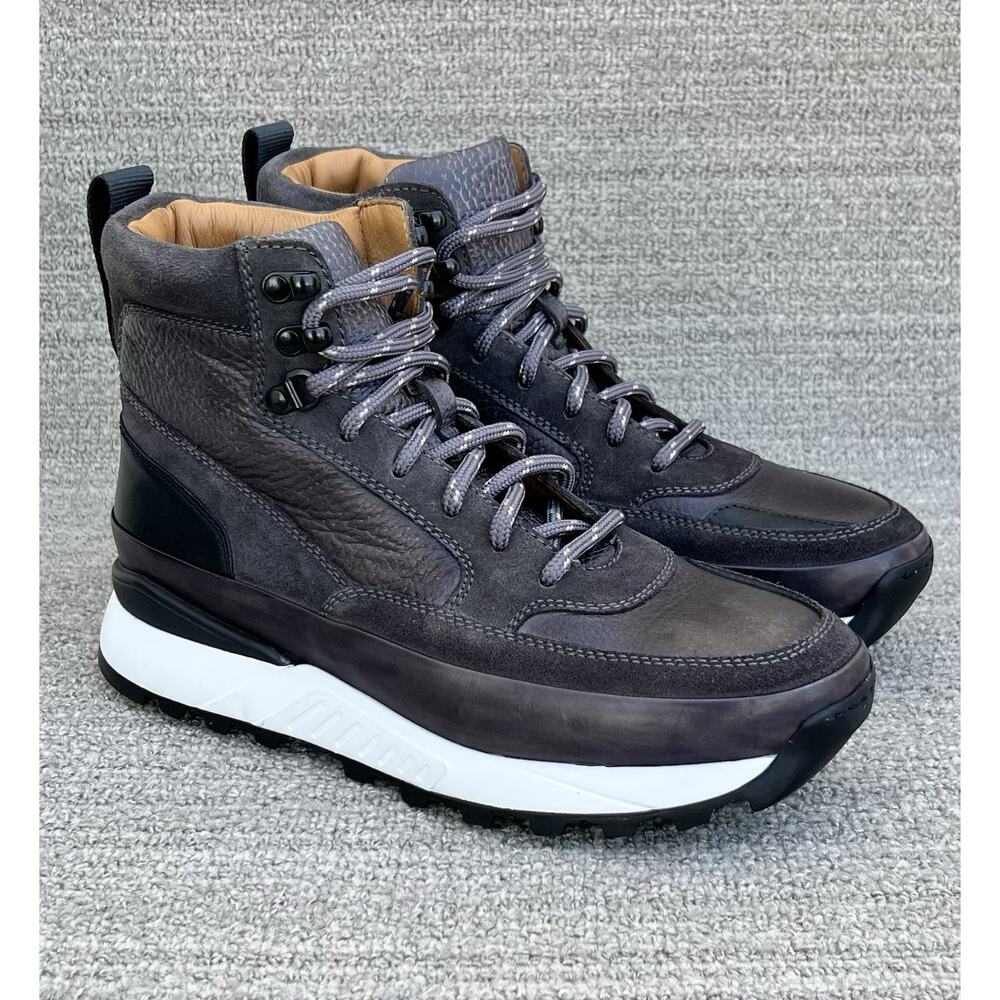 MAGNANNI BODHI Grey Leather Sneakers Men's Size 7 US NEW